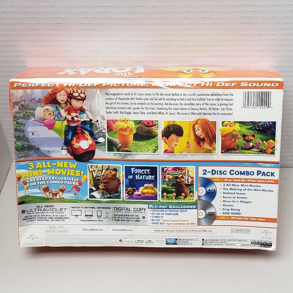 Dr. Seuss' The Lorax Blu-Ray Combo Pack Gift Set with Plush - Picture 5 of 5